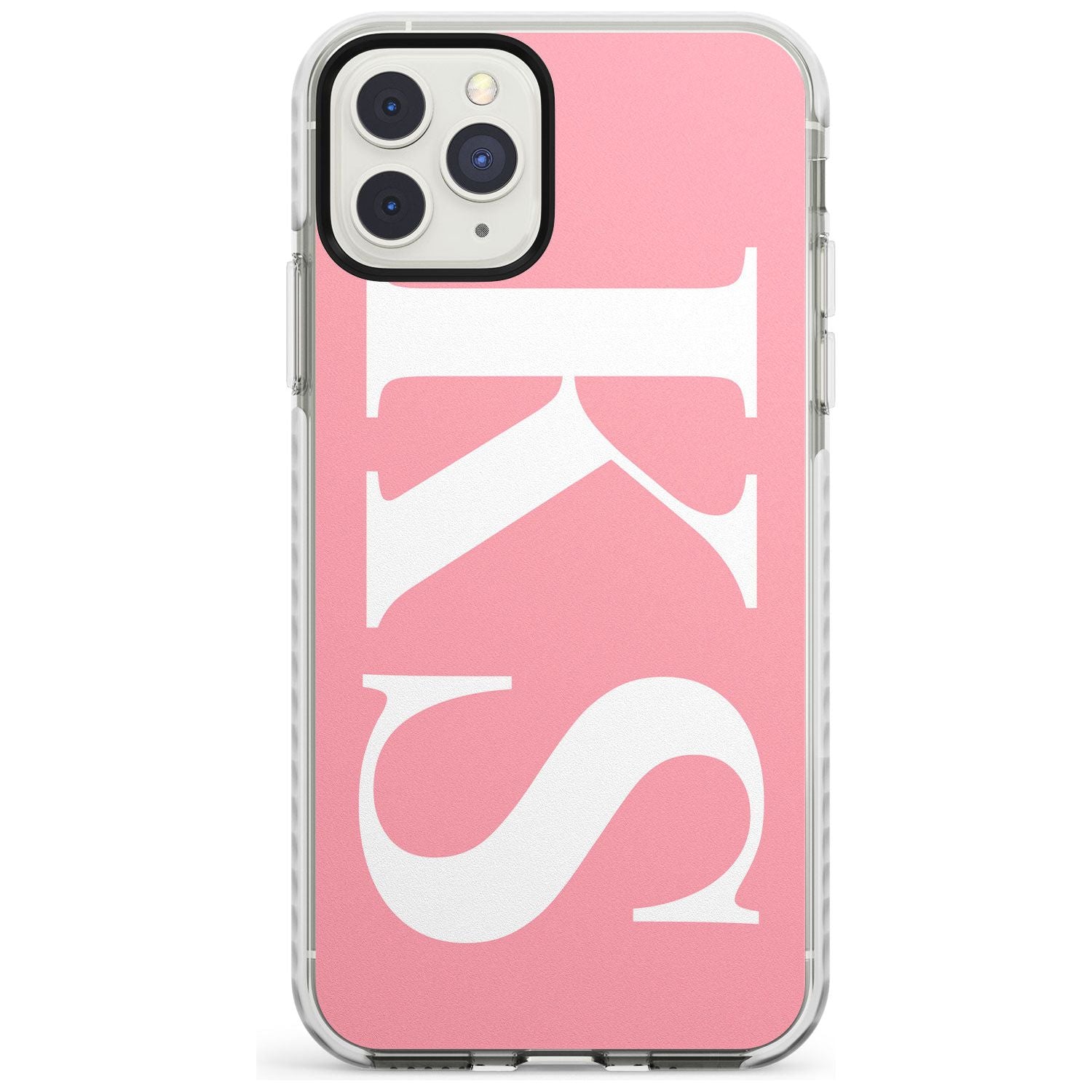 White & Pink Personalised Letters iPhone Case  Impact Case Custom Phone Case - Case Warehouse