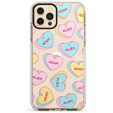 Custom Text Love Hearts Slim TPU Phone Case for iPhone 11 Pro Max