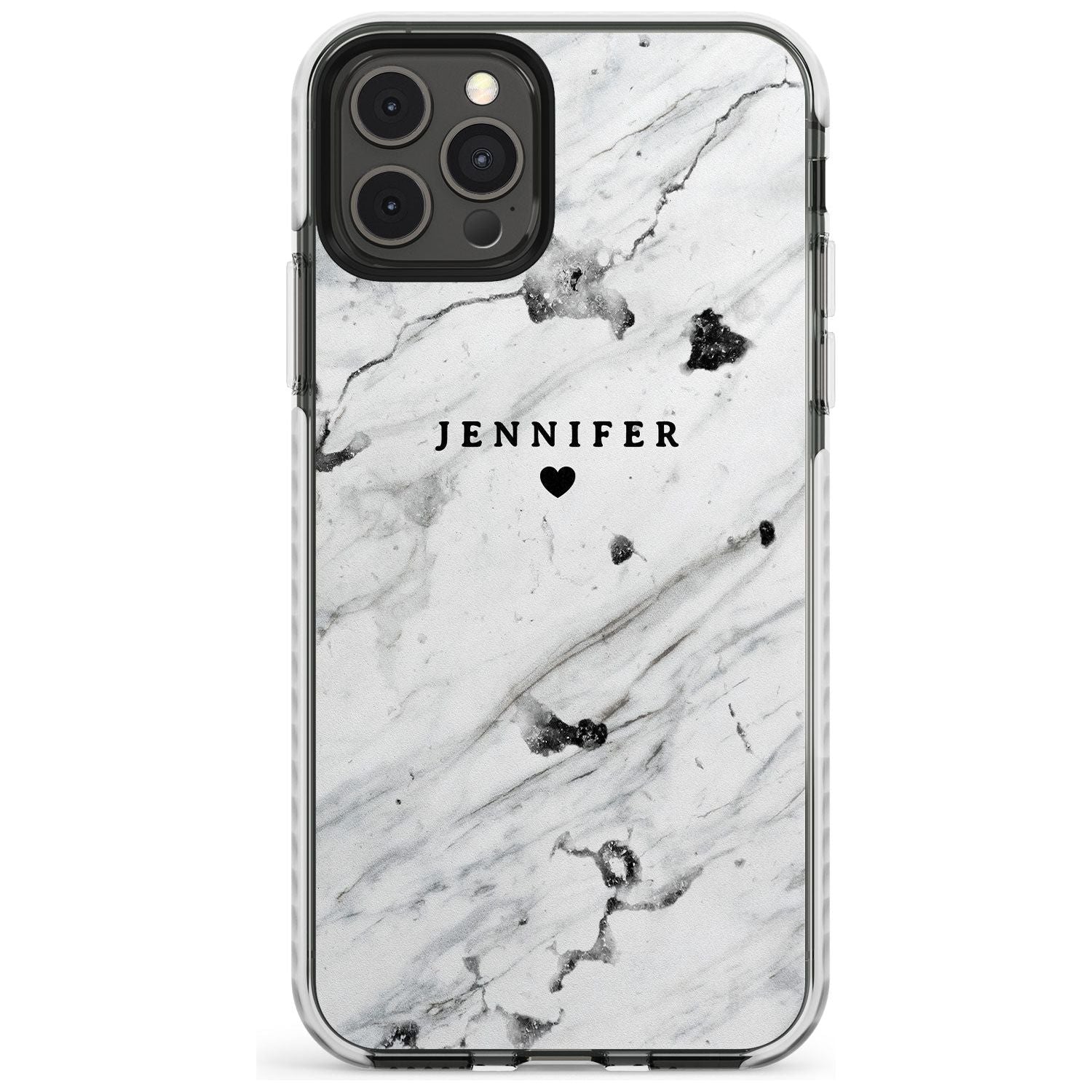 Personalised Black & White Marble Slim TPU Phone Case for iPhone 11 Pro Max
