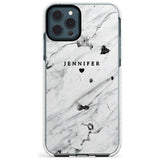 Personalised Black & White Marble Slim TPU Phone Case for iPhone 11 Pro Max