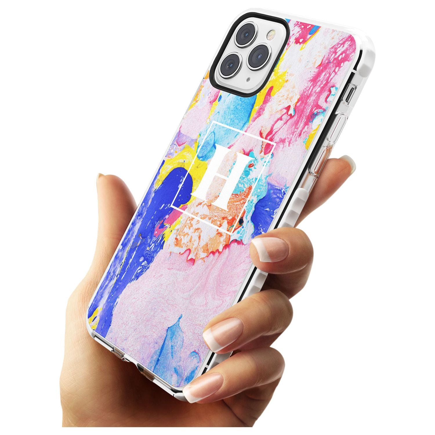 Mixed Pastels Custom Marbled Paper Impact Phone Case for iPhone 11 Pro Max