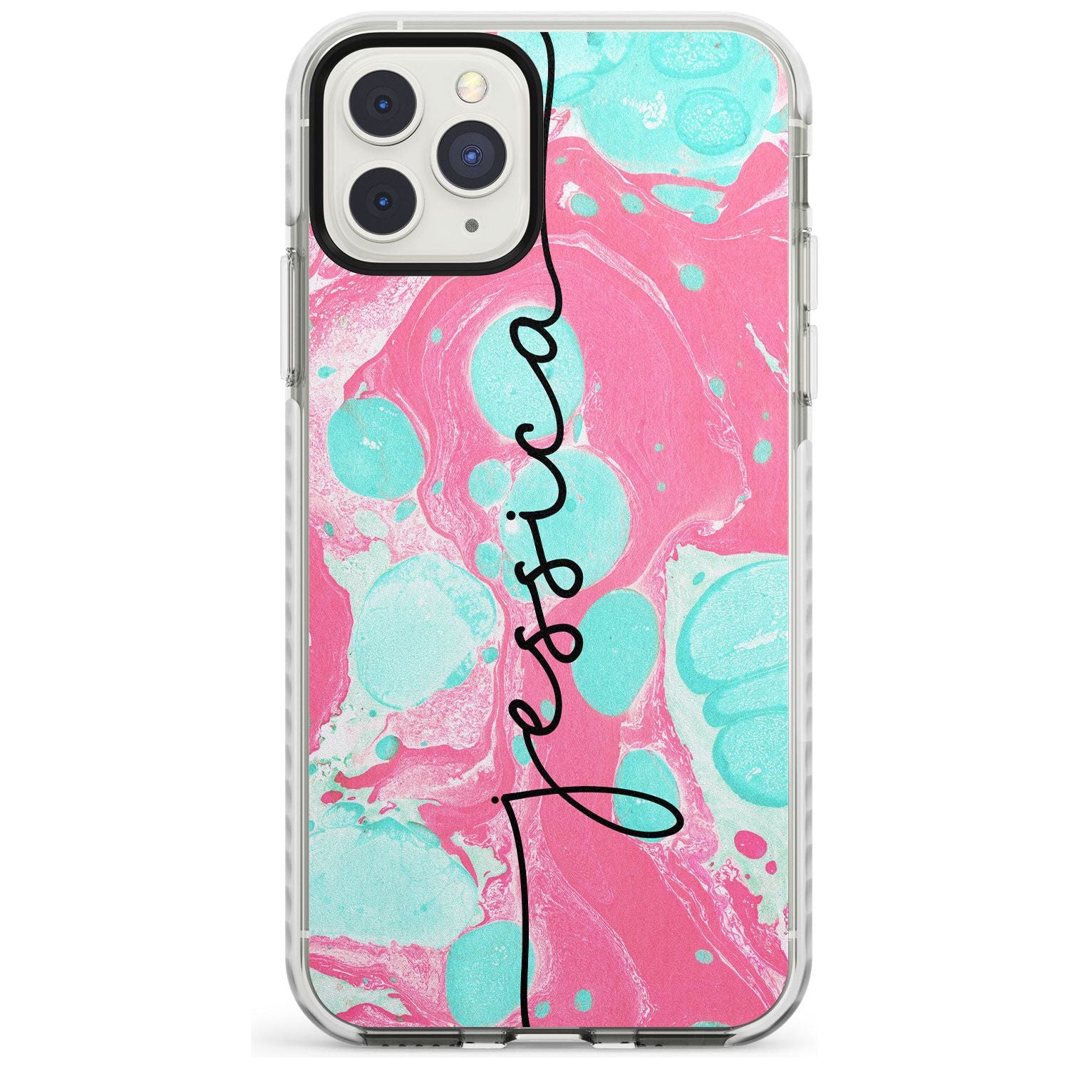 Turquoise & Pink - Marbled iPhone Case  Impact Case Custom Phone Case - Case Warehouse