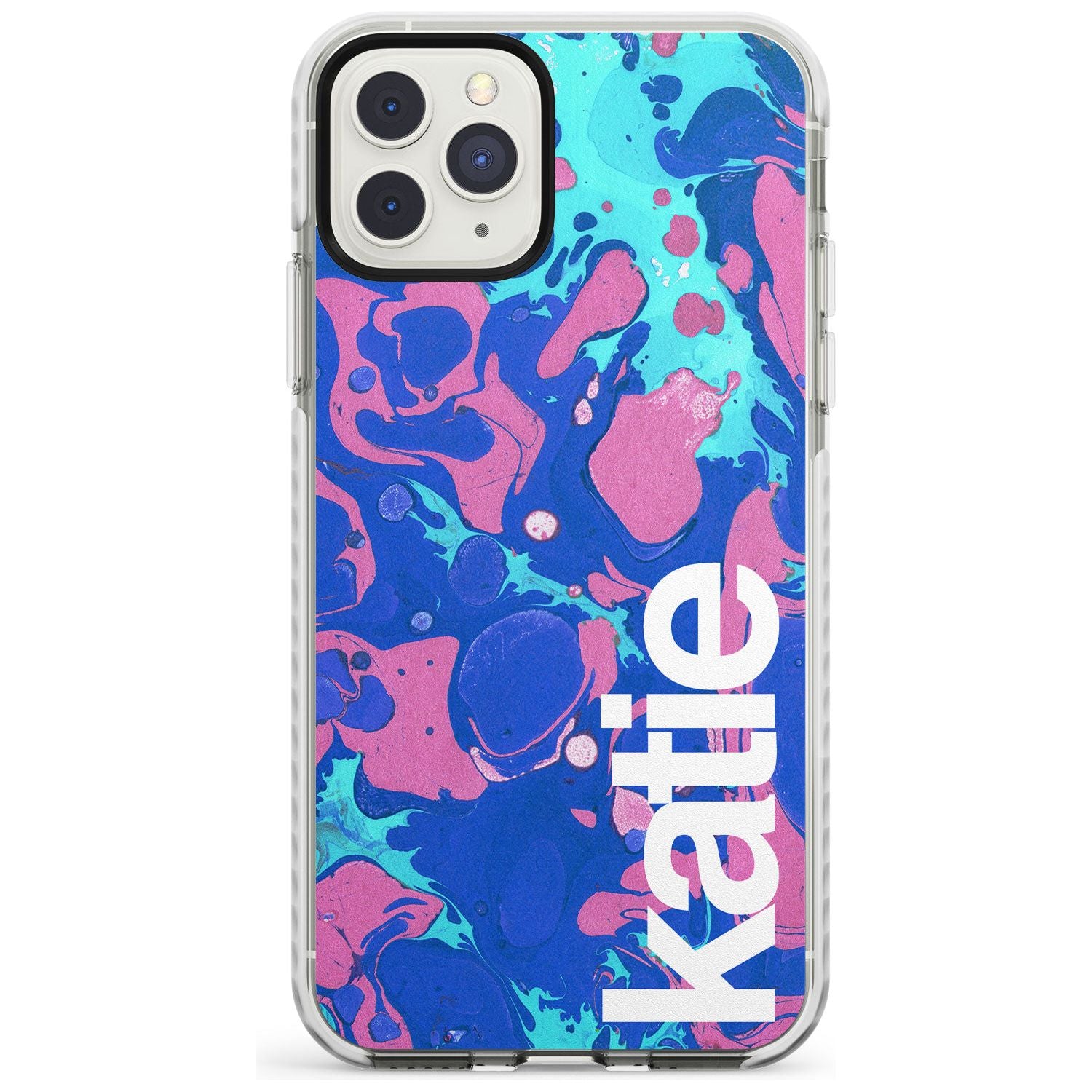 Navy, Turquoise + Purple - Marbled iPhone Case  Impact Case Custom Phone Case - Case Warehouse