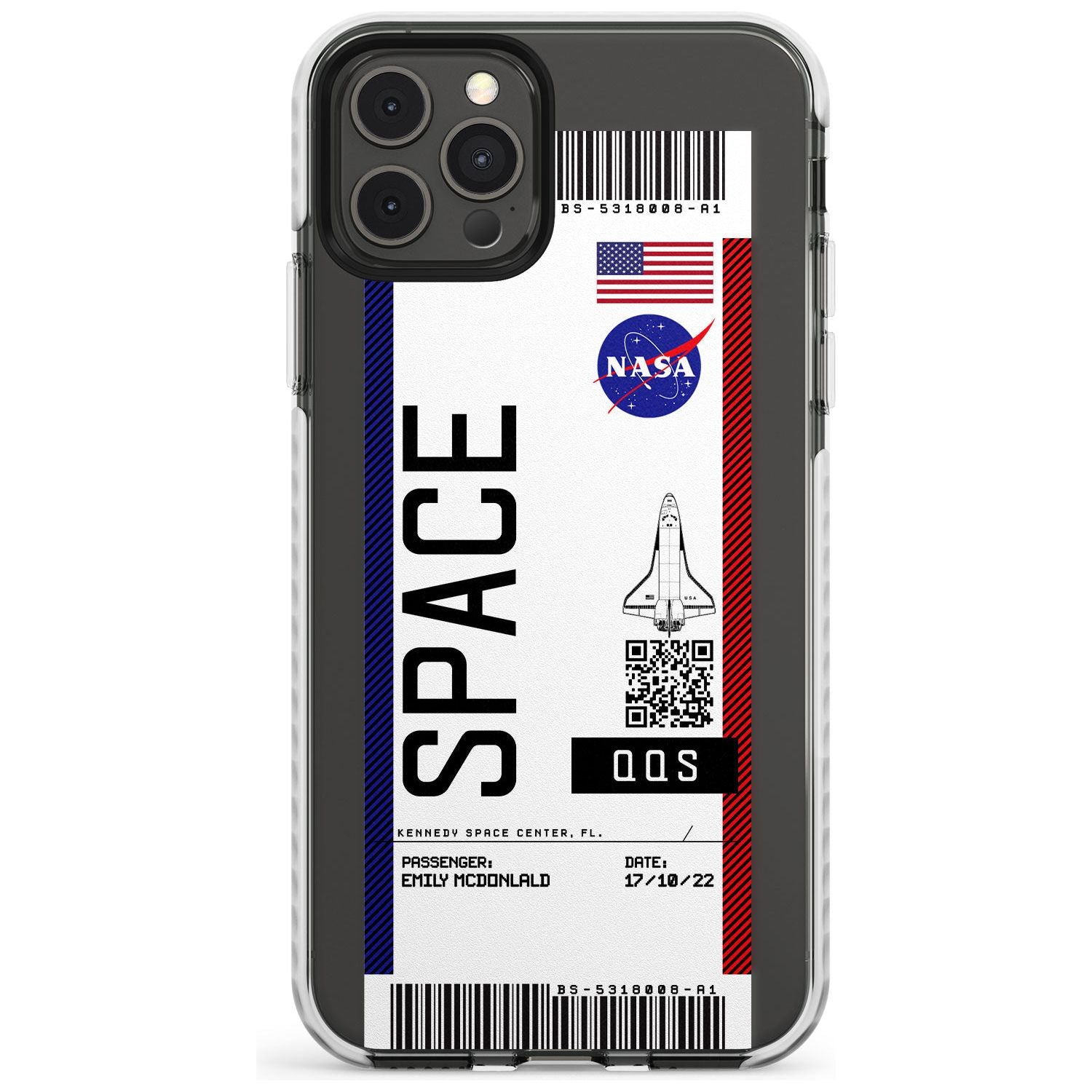 Personalised NASA Boarding Pass (Light) Impact Phone Case for iPhone 11 Pro Max