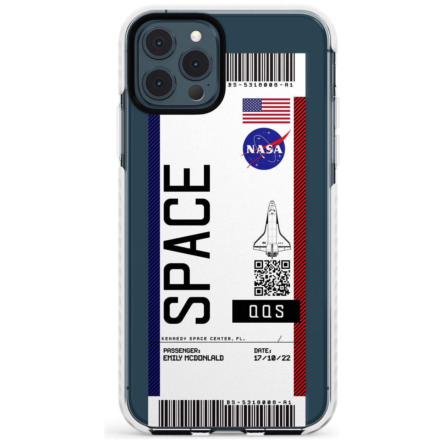 Personalised NASA Boarding Pass (Light) Impact Phone Case for iPhone 11 Pro Max