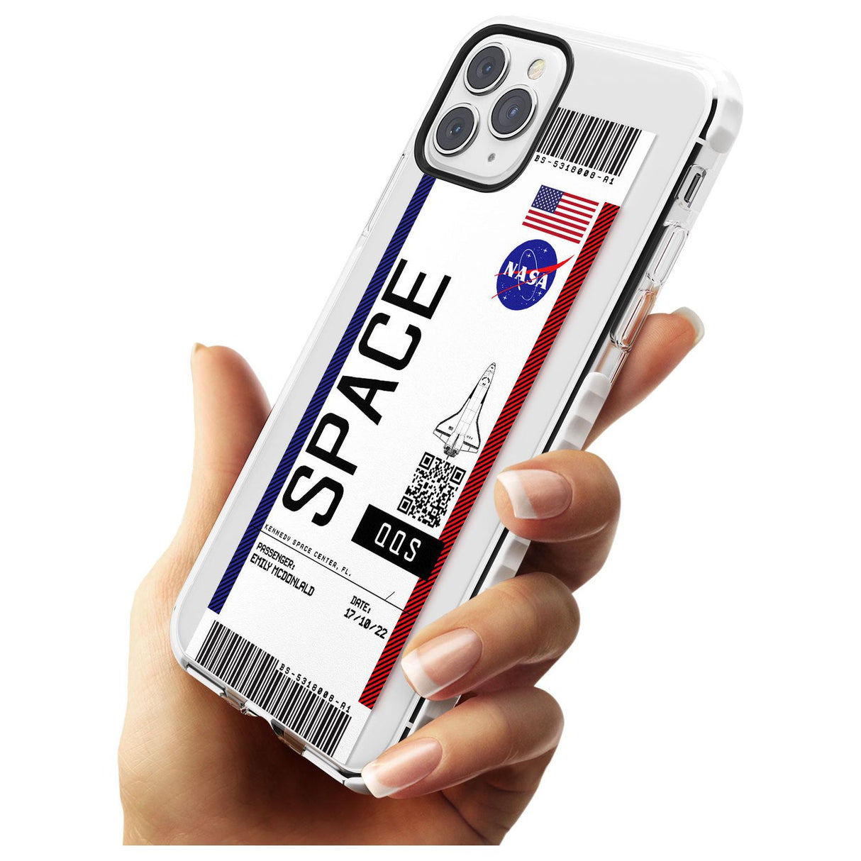 Personalised NASA Boarding Pass (Light) Impact Phone Case for iPhone 11 Pro Max