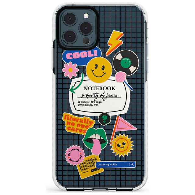 Custom Sticker Mix on Grid Slim TPU Phone Case for iPhone 11 Pro Max