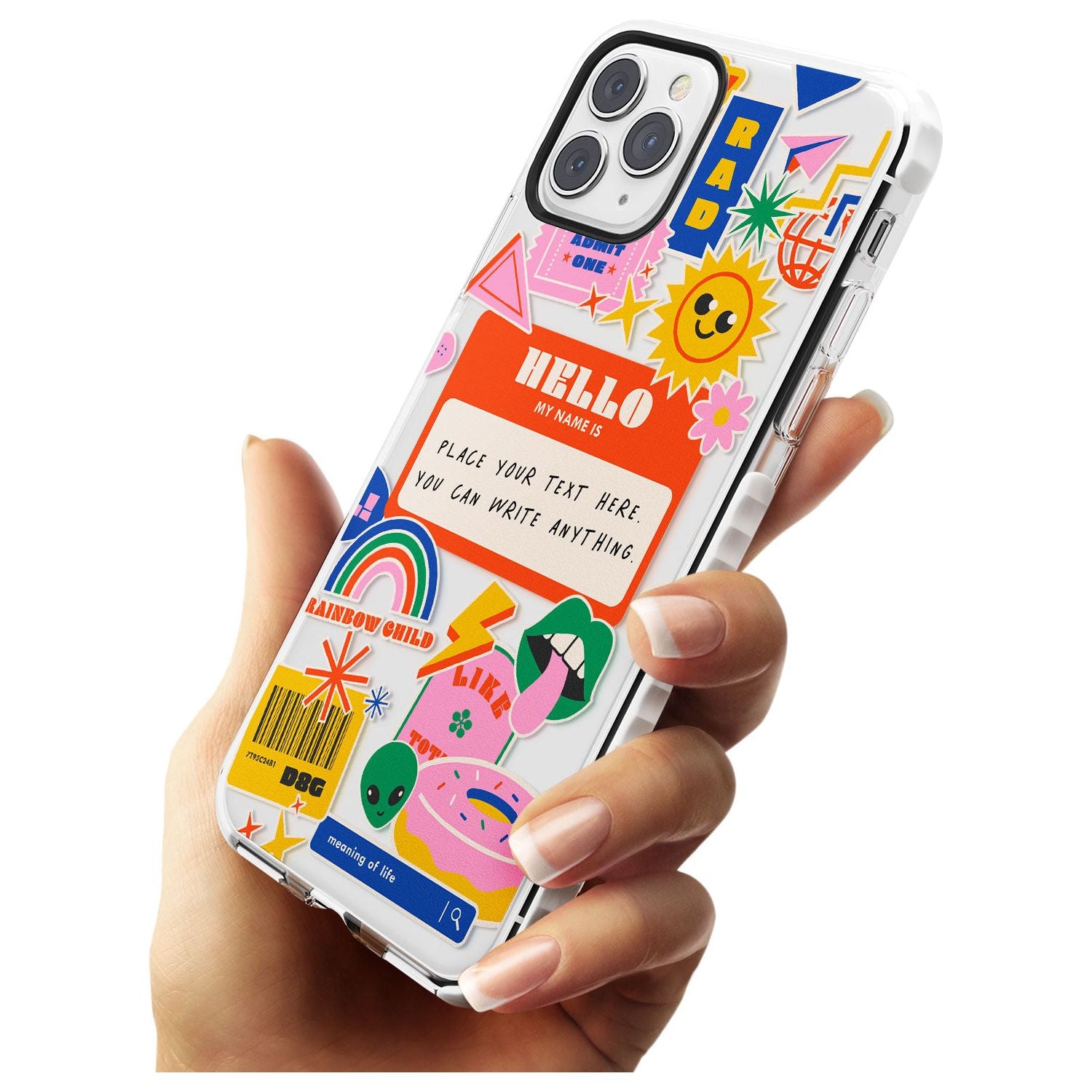 Custom Nostalgia Sticker Mix #2 Slim TPU Phone Case for iPhone 11 Pro Max