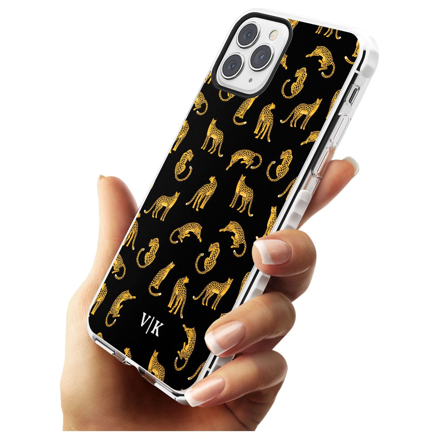 Personalised Cheetah Pattern: Black Slim TPU Phone Case for iPhone 11 Pro Max