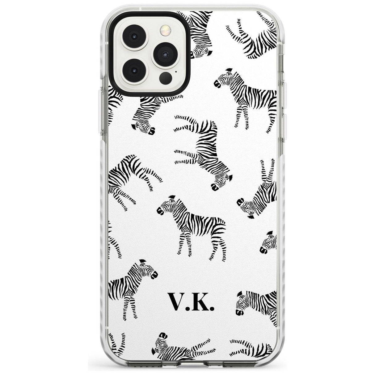 Personalised Zebra Pattern Slim TPU Phone Case for iPhone 11 Pro Max