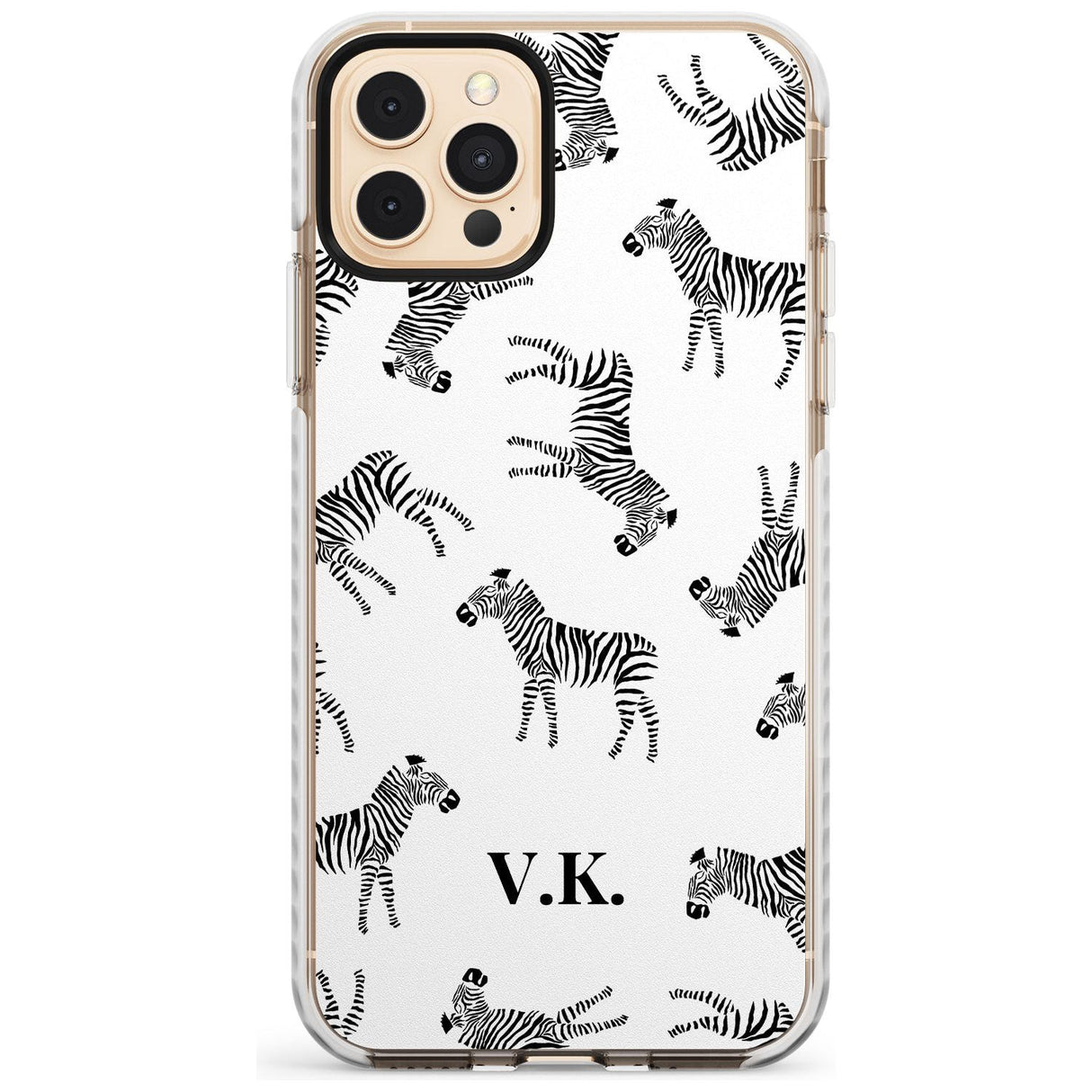 Personalised Zebra Pattern Slim TPU Phone Case for iPhone 11 Pro Max