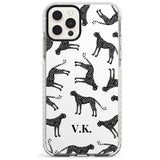 Personalised Cheetah Pattern: Black & White Slim TPU Phone Case for iPhone 11 Pro Max