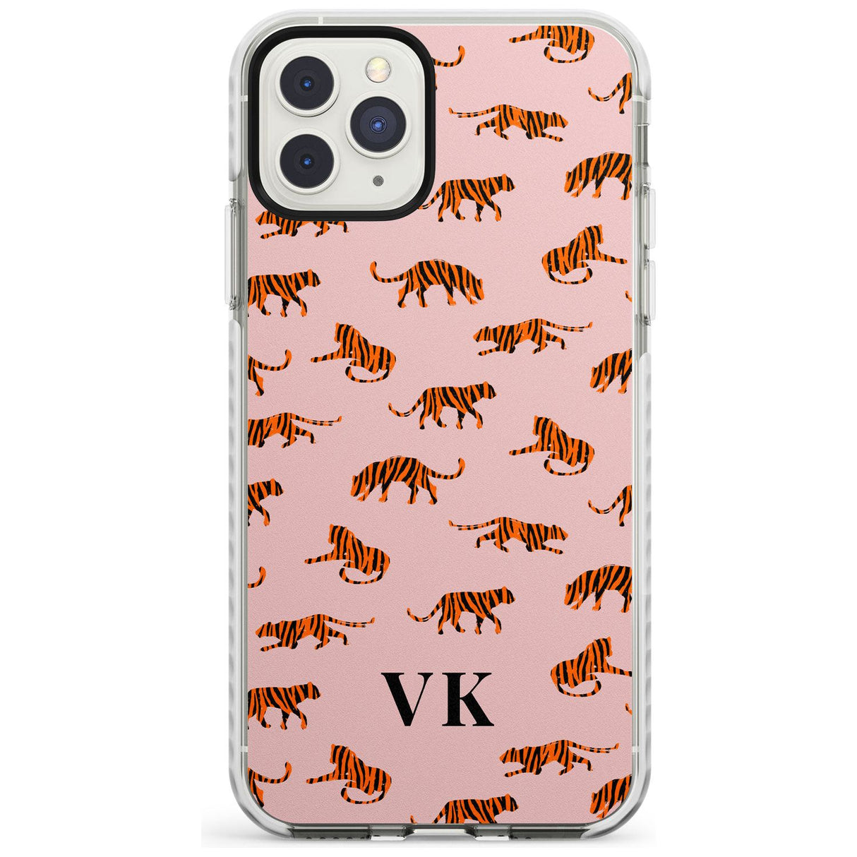 Safari Tiger Pattern on Pink iPhone Case  Impact Case Custom Phone Case - Case Warehouse