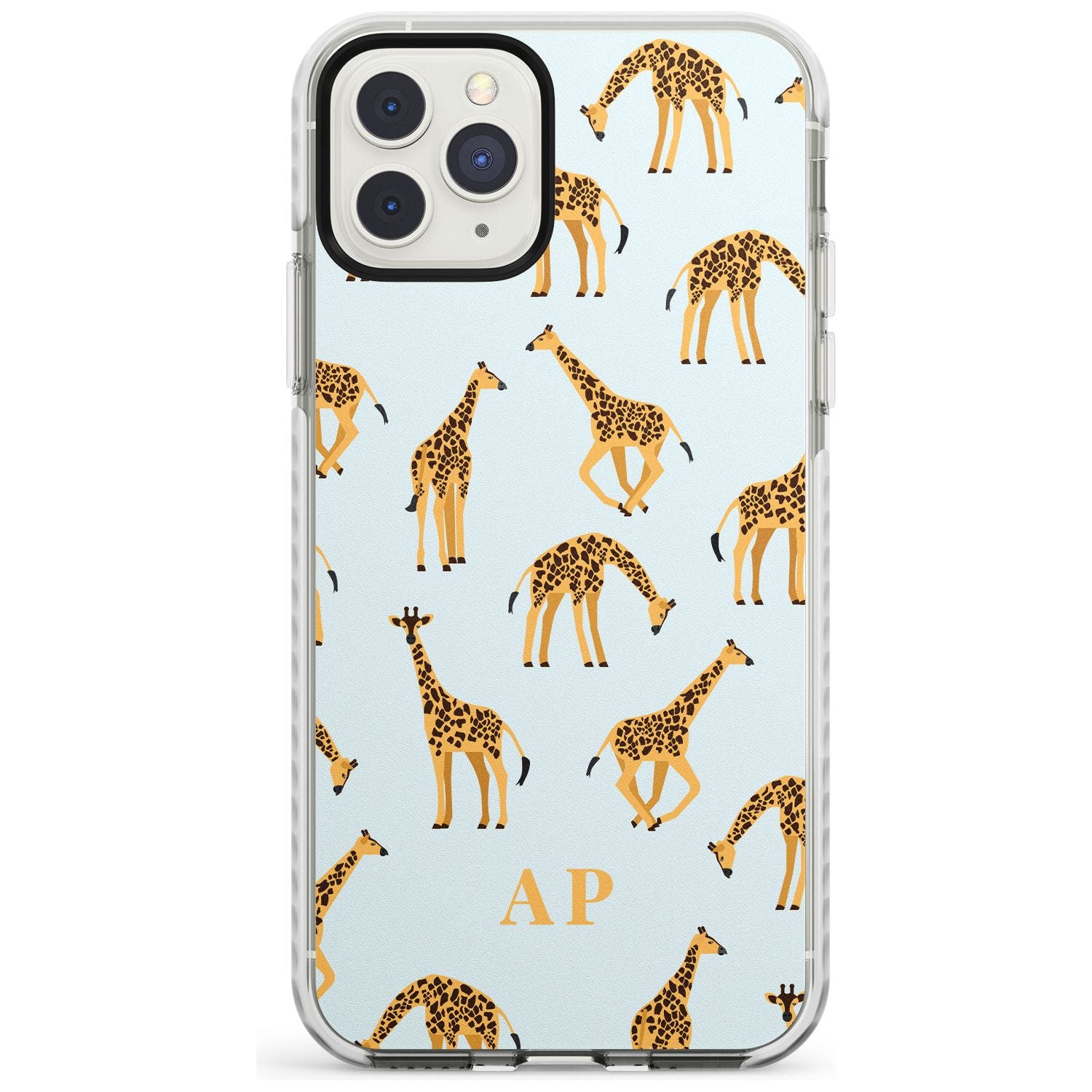 Safari Giraffe Pattern on Blue iPhone Case  Impact Case Custom Phone Case - Case Warehouse