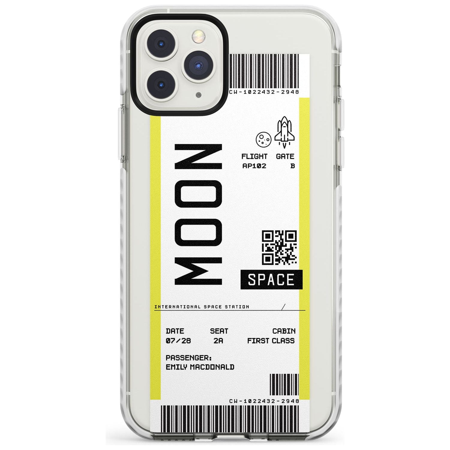 Moon Custom Space Travel Ticket iPhone Case  Impact Case Custom Phone Case - Case Warehouse
