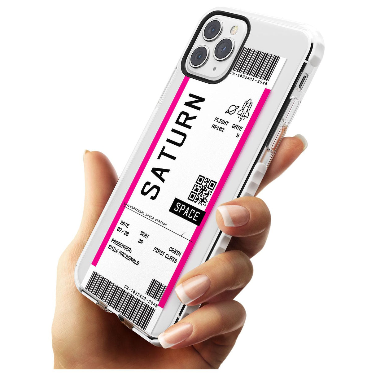 Saturn Custom Space Travel Ticket iPhone Case   Custom Phone Case - Case Warehouse