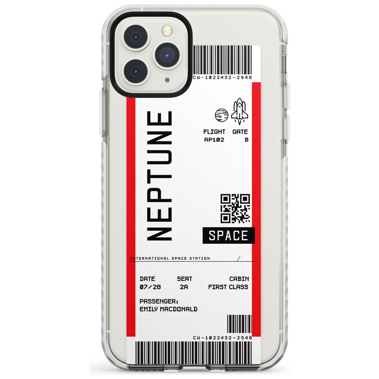 Neptune Space Travel Ticket iPhone Case  Impact Case Custom Phone Case - Case Warehouse