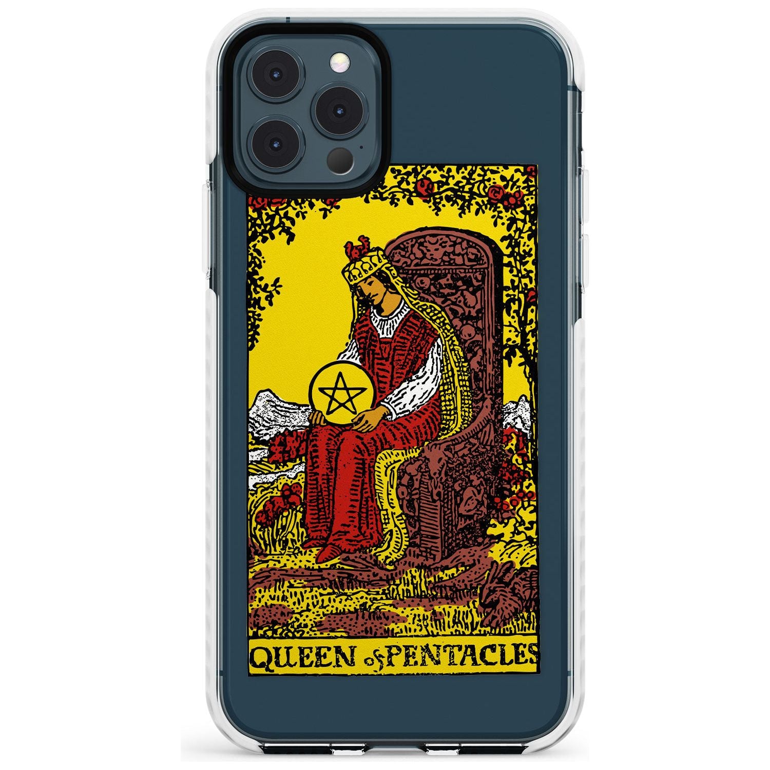 Queen of Pentacles Tarot Card - Colour Slim TPU Phone Case for iPhone 11 Pro Max