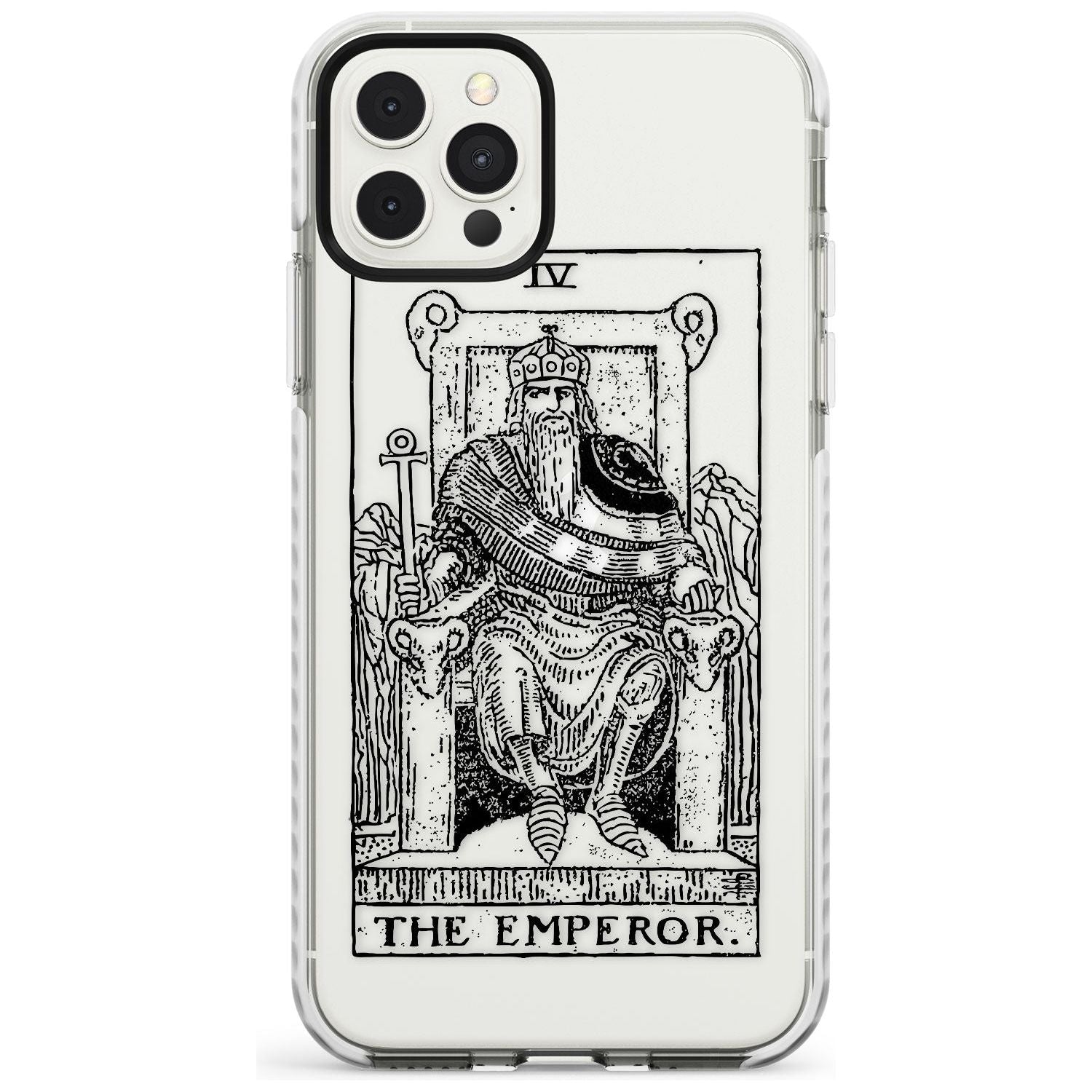The Emperor Tarot Card - Transparent Slim TPU Phone Case for iPhone 11 Pro Max
