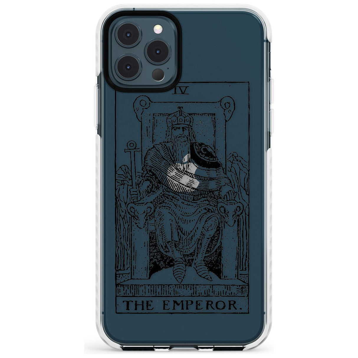 The Emperor Tarot Card - Transparent Slim TPU Phone Case for iPhone 11 Pro Max