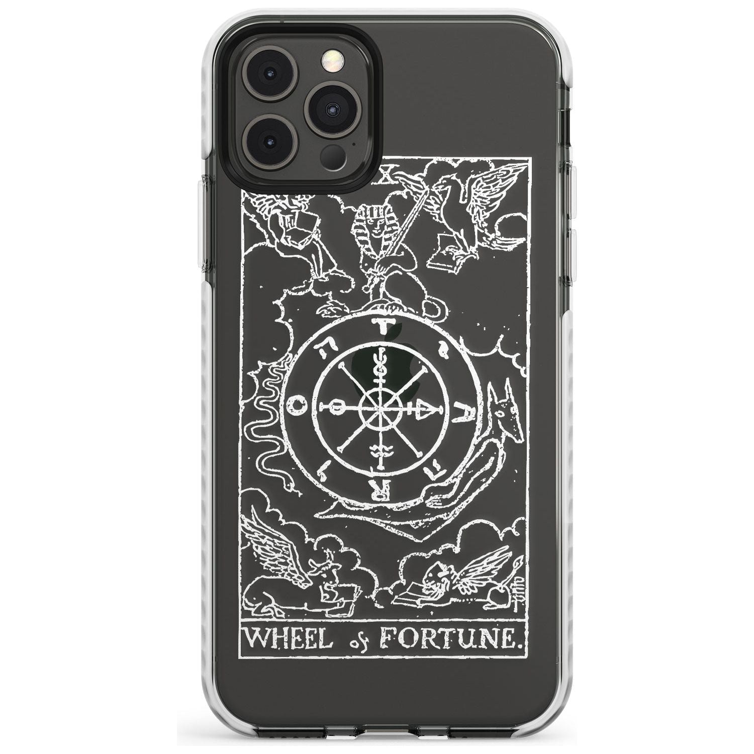 Wheel of Fortune Tarot Card - White Transparent Slim TPU Phone Case for iPhone 11 Pro Max