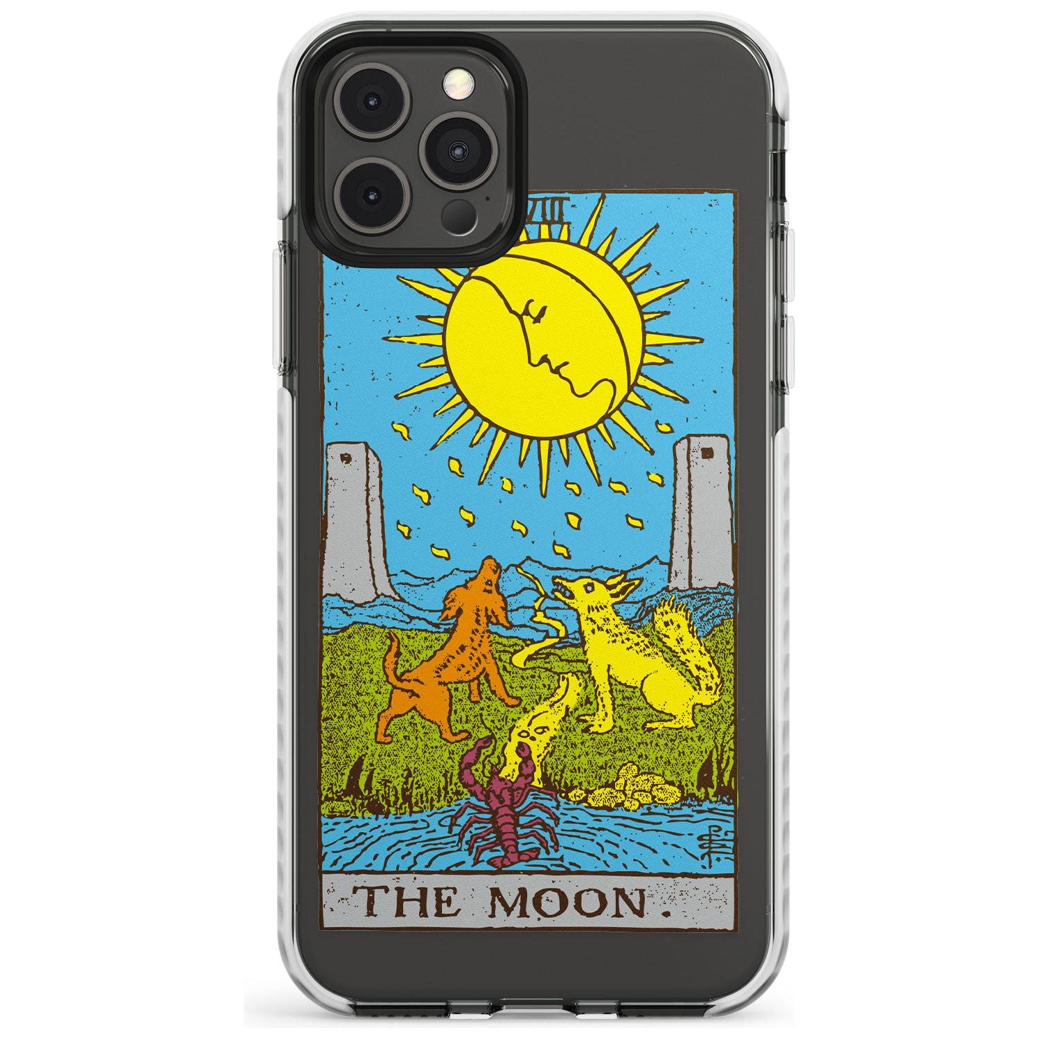 The Moon Tarot Card - Colour Slim TPU Phone Case for iPhone 11 Pro Max