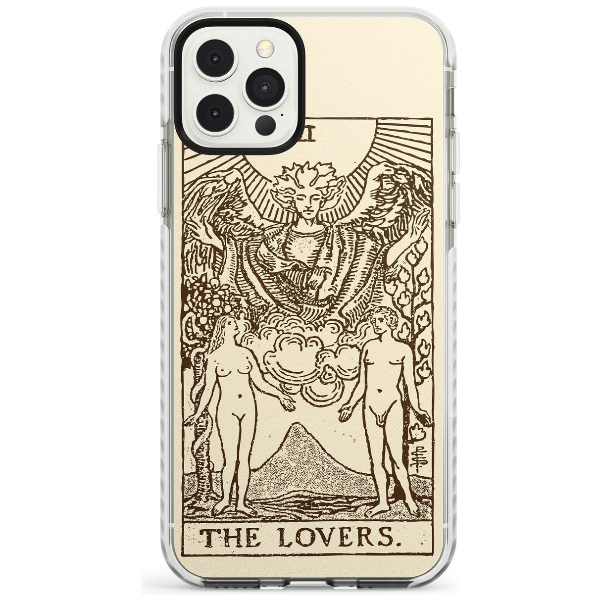 The Lovers Tarot Card - Solid Cream Slim TPU Phone Case for iPhone 11 Pro Max