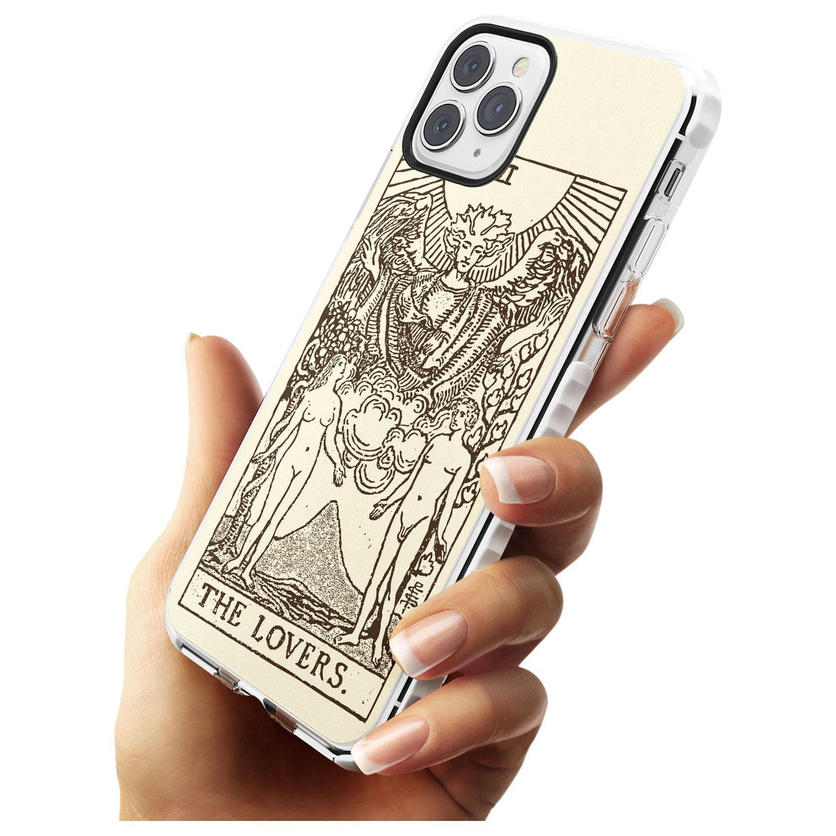 The Lovers Tarot Card - Solid Cream Slim TPU Phone Case for iPhone 11 Pro Max