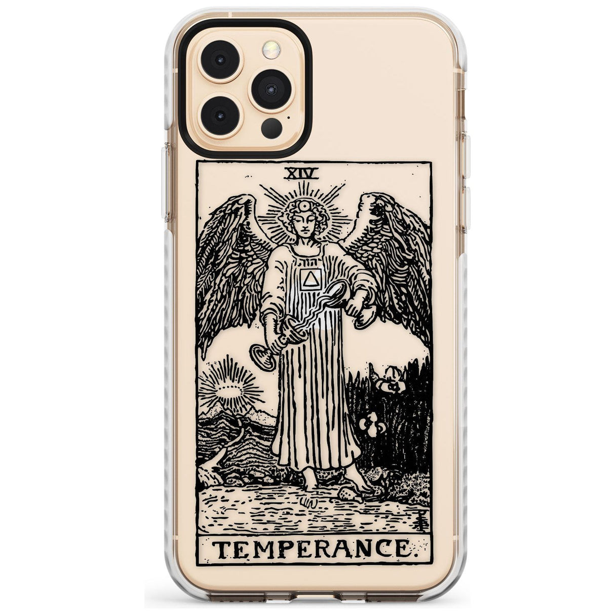 Temperance Tarot Card - Transparent Slim TPU Phone Case for iPhone 11 Pro Max