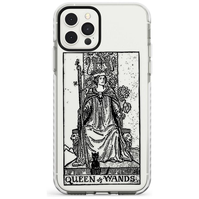 Queen of Wands Tarot Card - Transparent Slim TPU Phone Case for iPhone 11 Pro Max