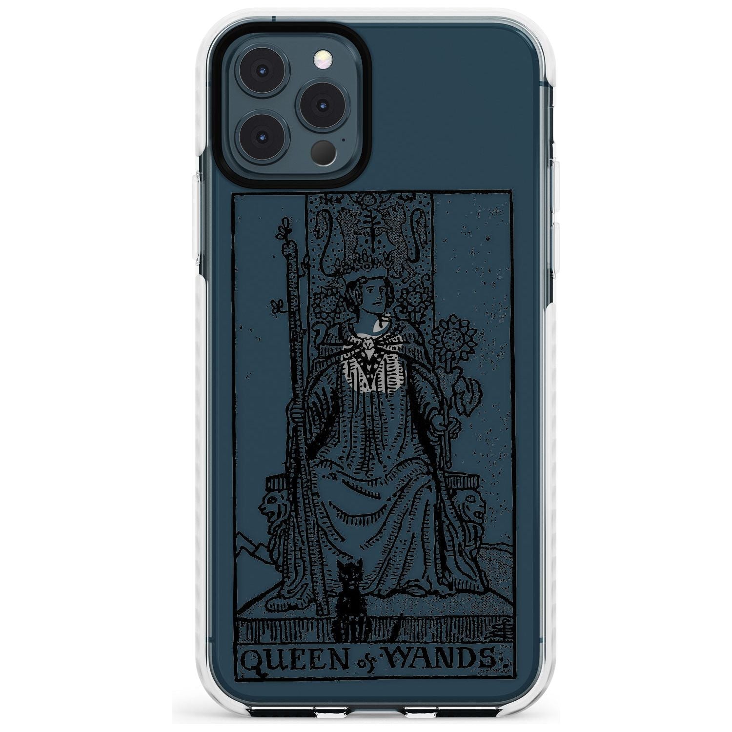 Queen of Wands Tarot Card - Transparent Slim TPU Phone Case for iPhone 11 Pro Max