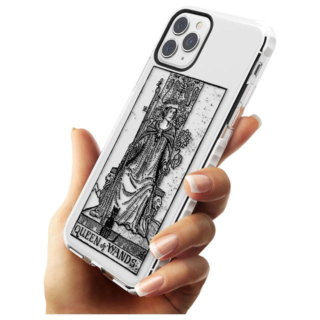 Queen of Wands Tarot Card - Transparent Slim TPU Phone Case for iPhone 11 Pro Max