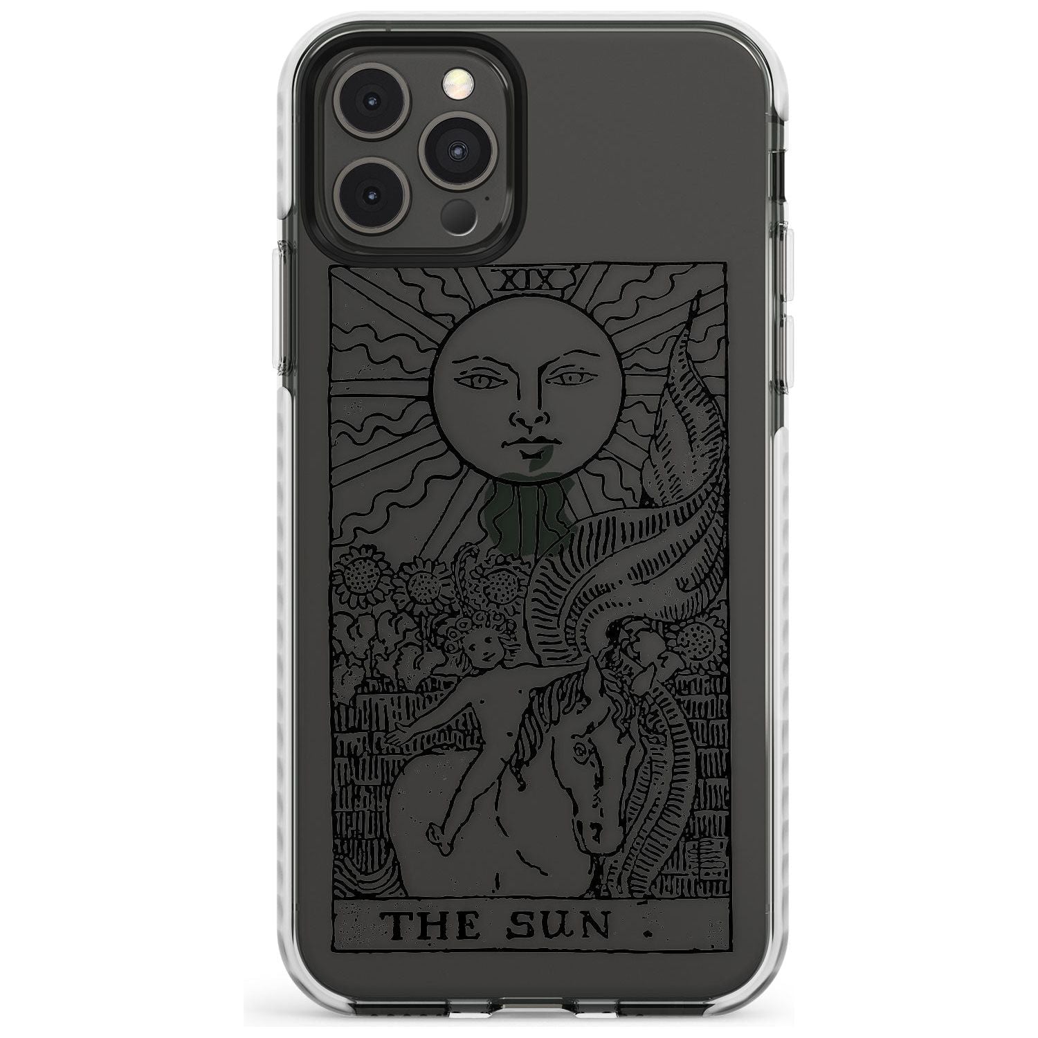 The Sun Tarot Card - Transparent Slim TPU Phone Case for iPhone 11 Pro Max