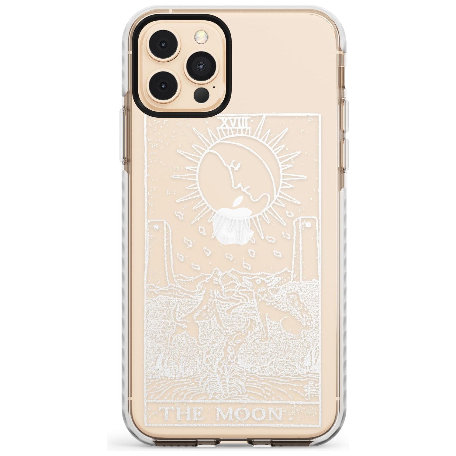 The Moon Tarot Card - White Transparent Slim TPU Phone Case for iPhone 11 Pro Max