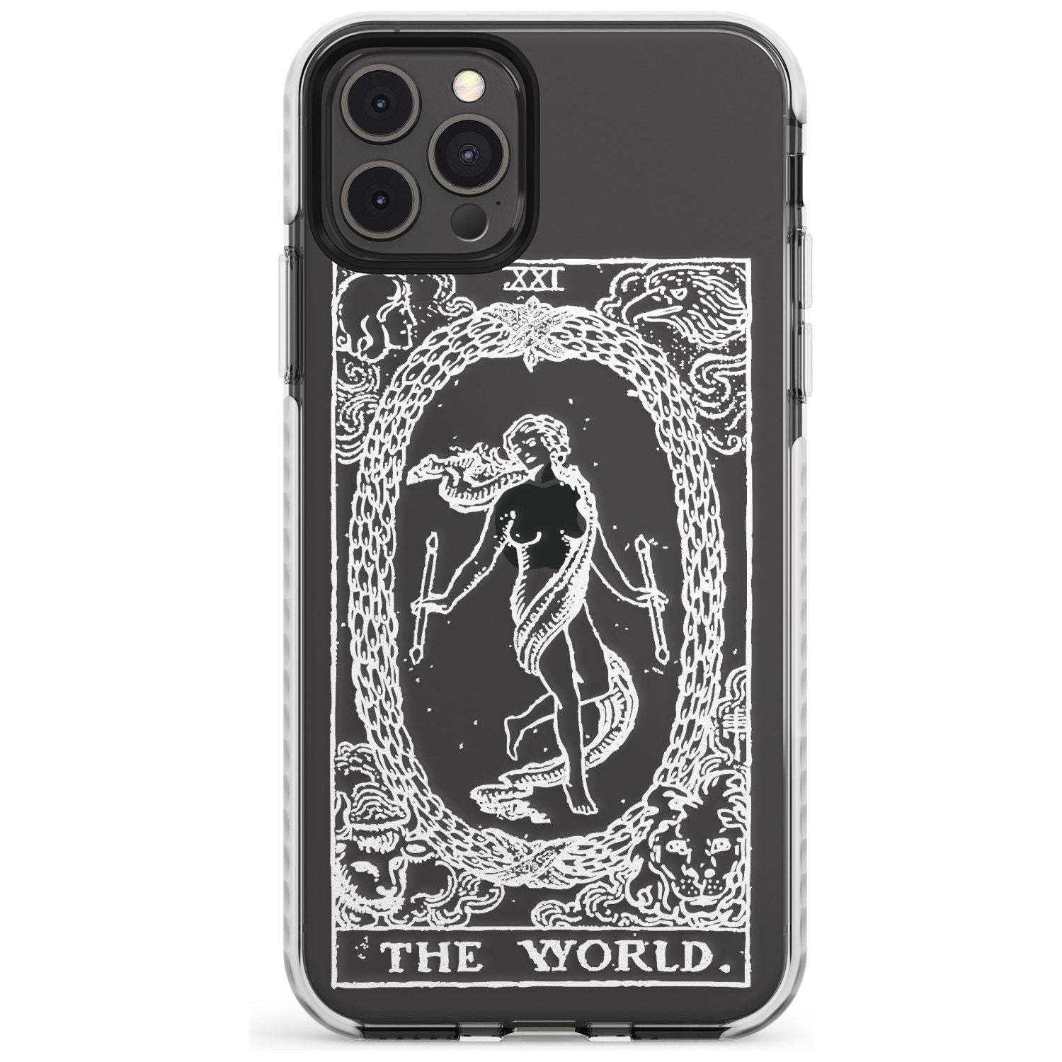 The World Tarot Card - White Transparent Slim TPU Phone Case for iPhone 11 Pro Max