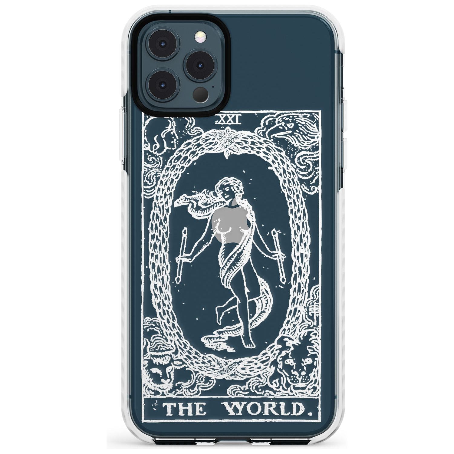 The World Tarot Card - White Transparent Slim TPU Phone Case for iPhone 11 Pro Max