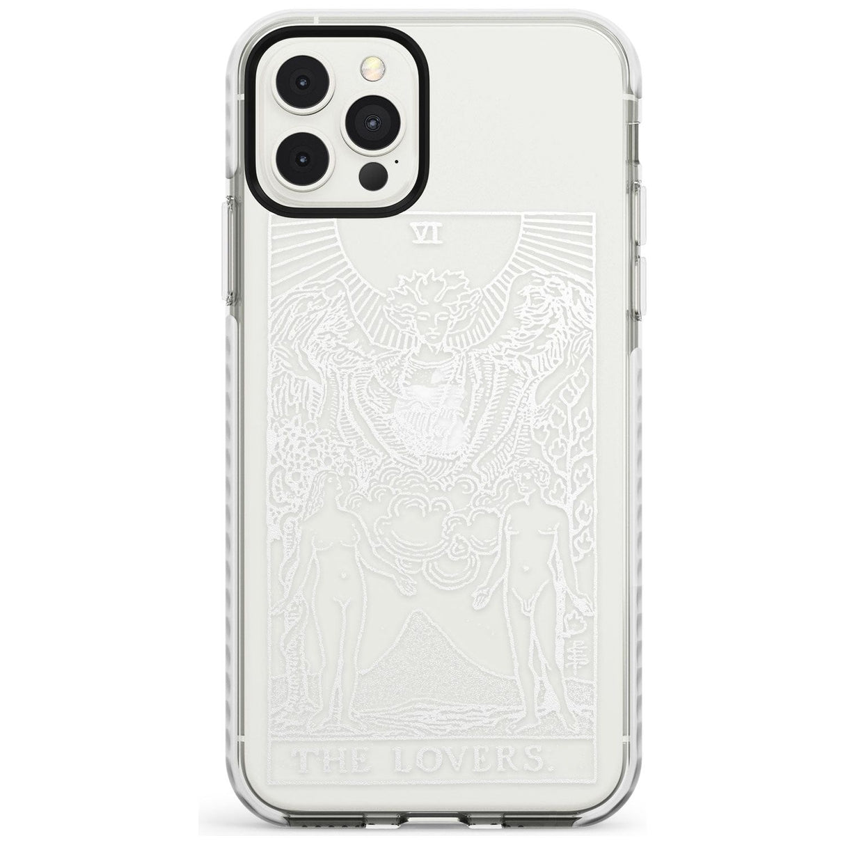 The Lovers Tarot Card - White Transparent Slim TPU Phone Case for iPhone 11 Pro Max