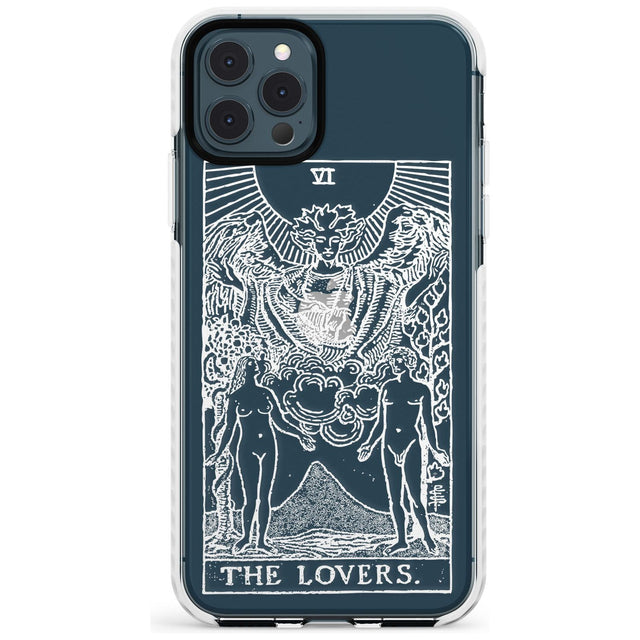 The Lovers Tarot Card - White Transparent Slim TPU Phone Case for iPhone 11 Pro Max