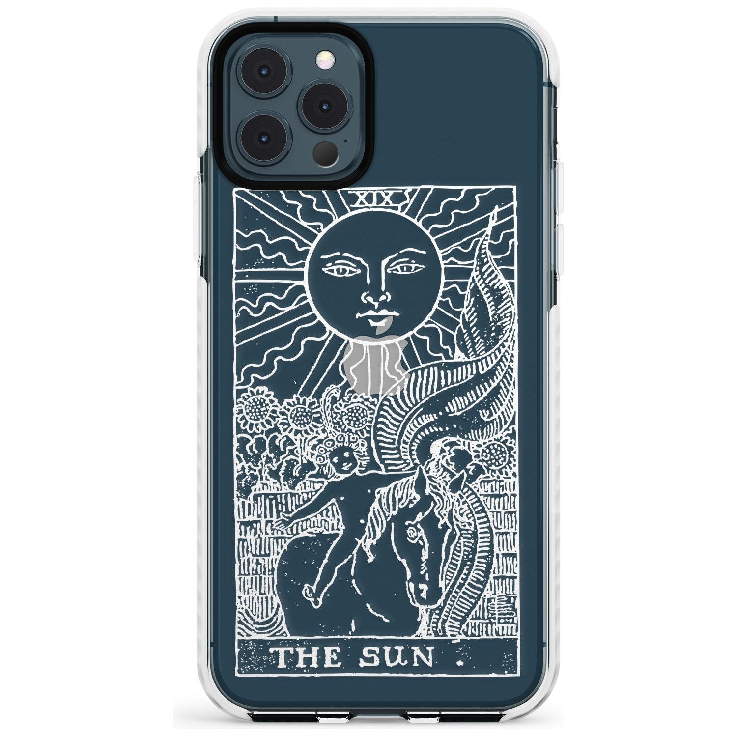 The Sun Tarot Card - White Transparent Slim TPU Phone Case for iPhone 11 Pro Max