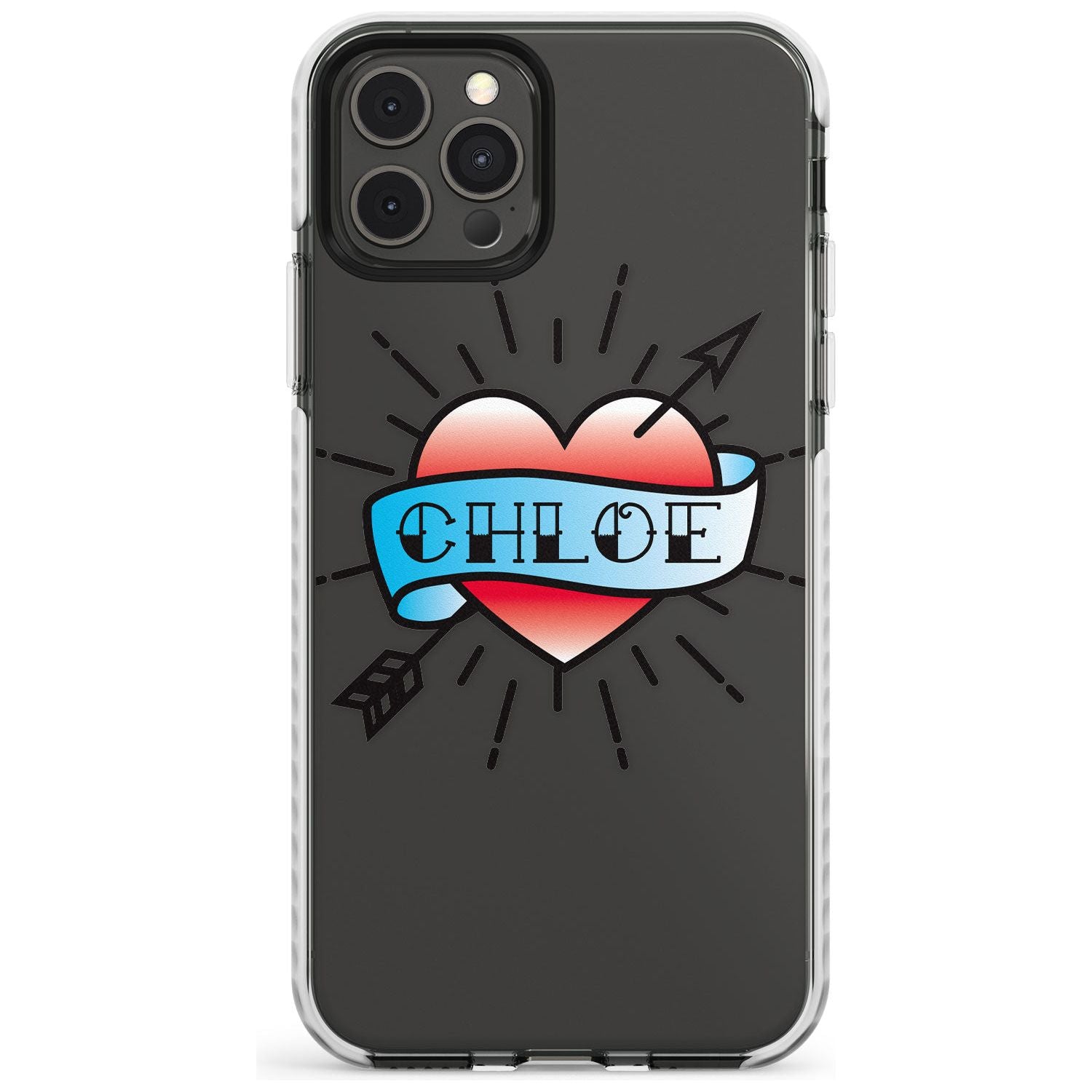 Custom Heart Tattoo Slim TPU Phone Case for iPhone 11 Pro Max