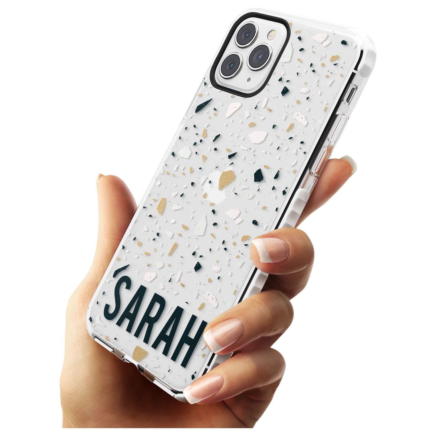Customised Terrazzo - Blue, Pink, Brown Impact Phone Case for iPhone 11 Pro Max