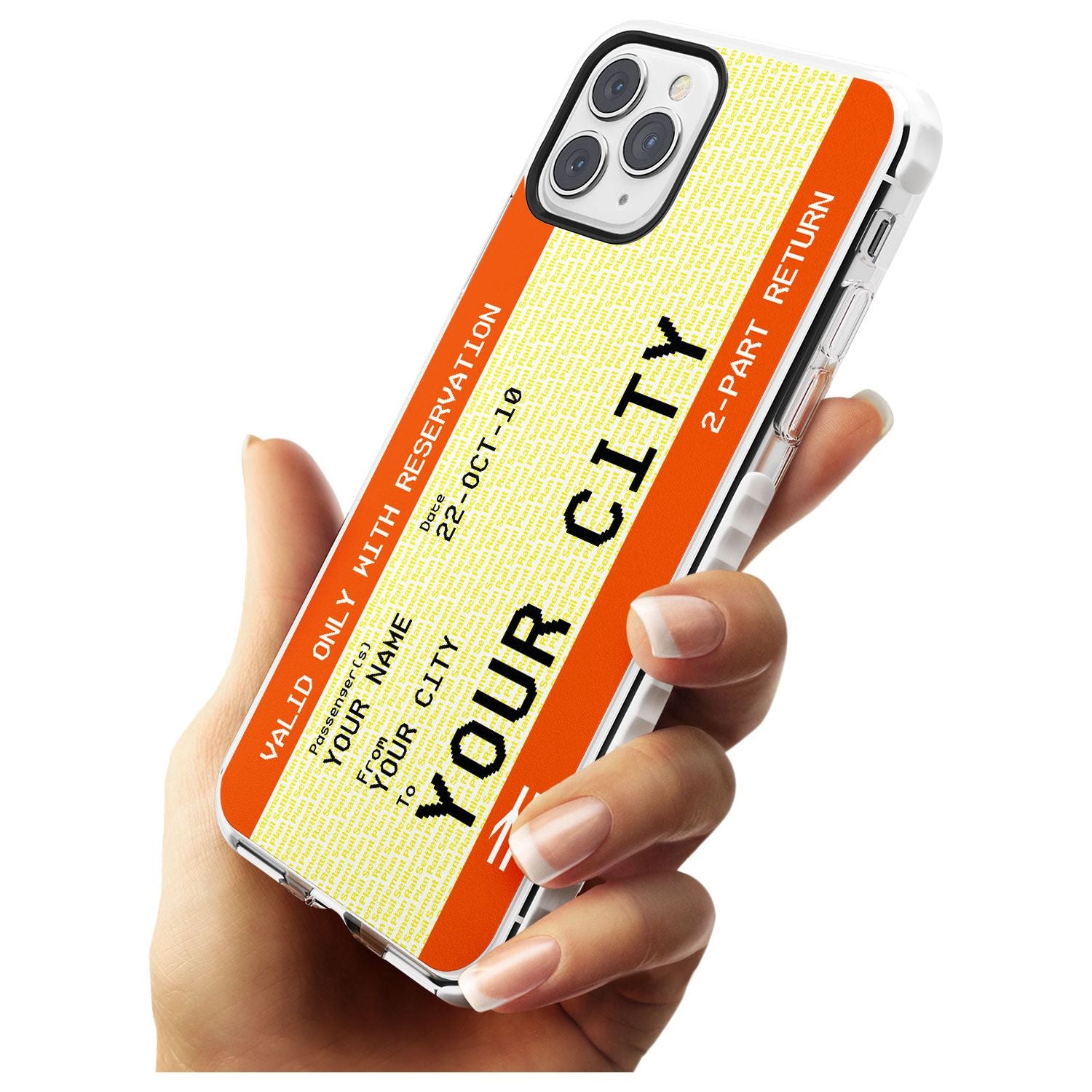 Personalised Create Your Own Train Ticket Impact Phone Case for iPhone 11 Pro Max