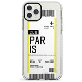 Paris Boarding Pass iPhone Case  Impact Case Custom Phone Case - Case Warehouse