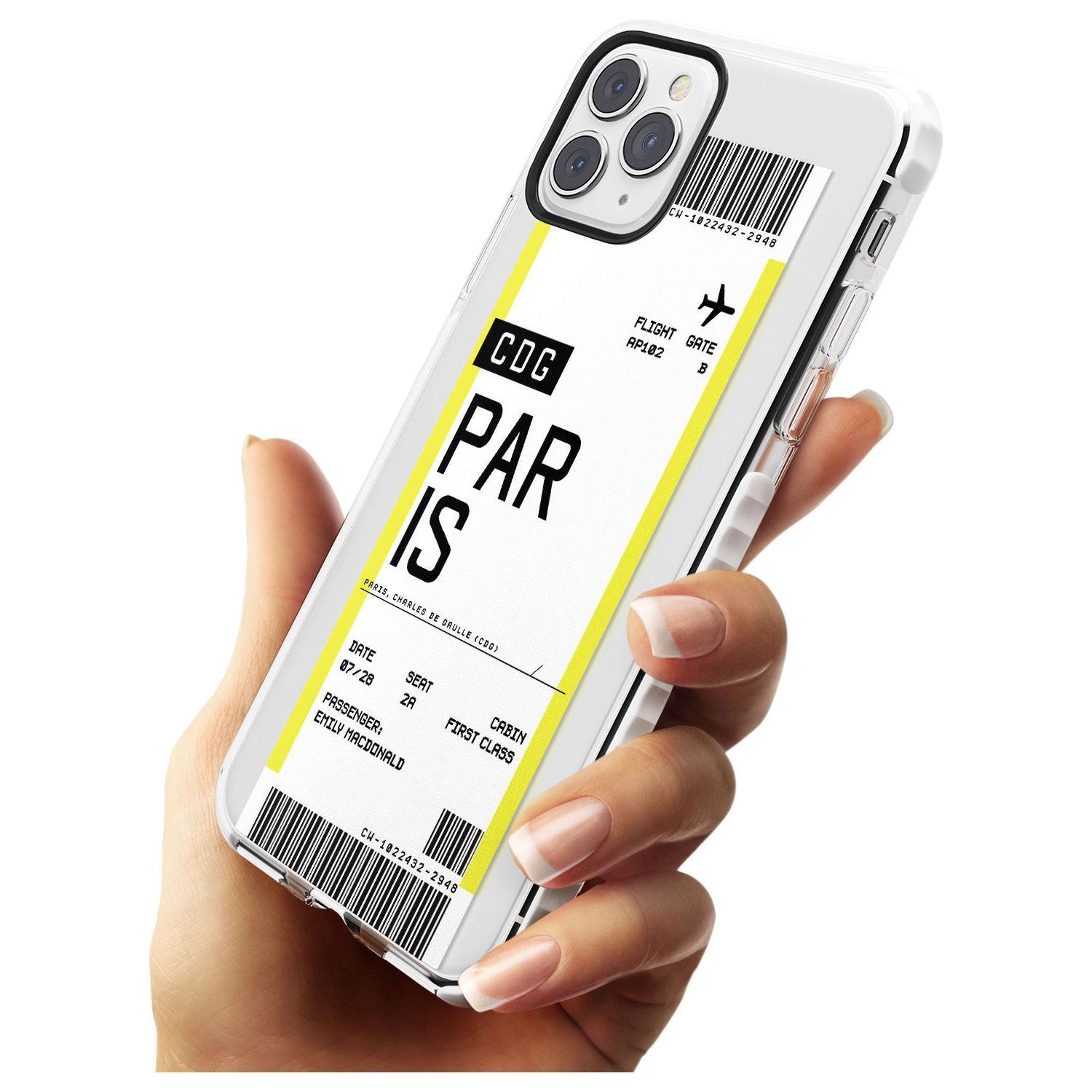 Paris Boarding Pass iPhone Case   Custom Phone Case - Case Warehouse