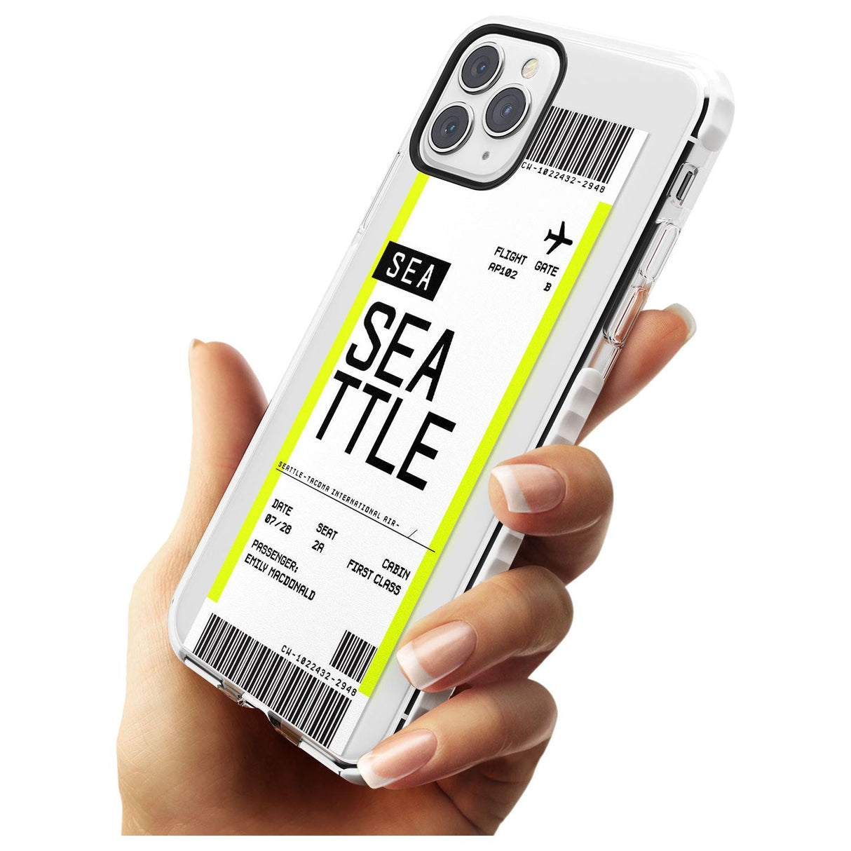 Seattle Boarding Pass iPhone Case   Custom Phone Case - Case Warehouse