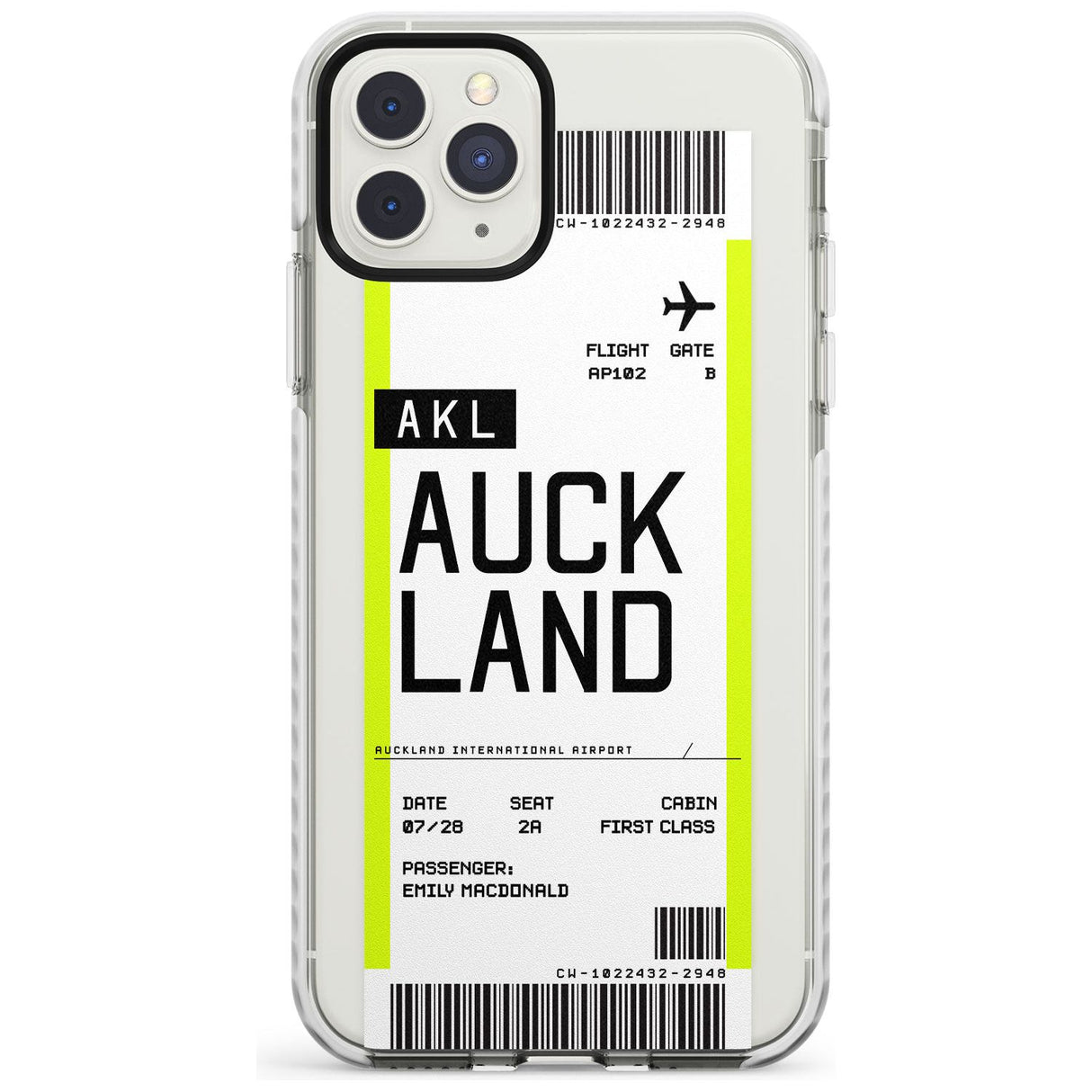 Auckland Boarding Pass iPhone Case  Impact Case Custom Phone Case - Case Warehouse