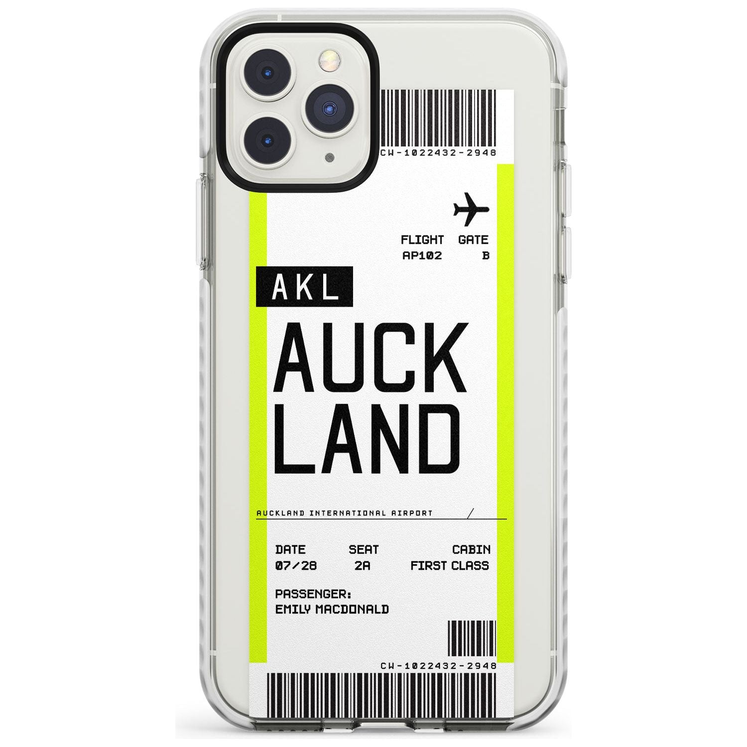 Auckland Boarding Pass iPhone Case  Impact Case Custom Phone Case - Case Warehouse