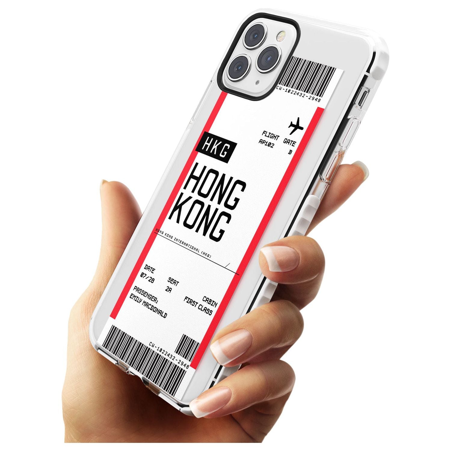 Hong Kong Boarding Pass iPhone Case   Custom Phone Case - Case Warehouse