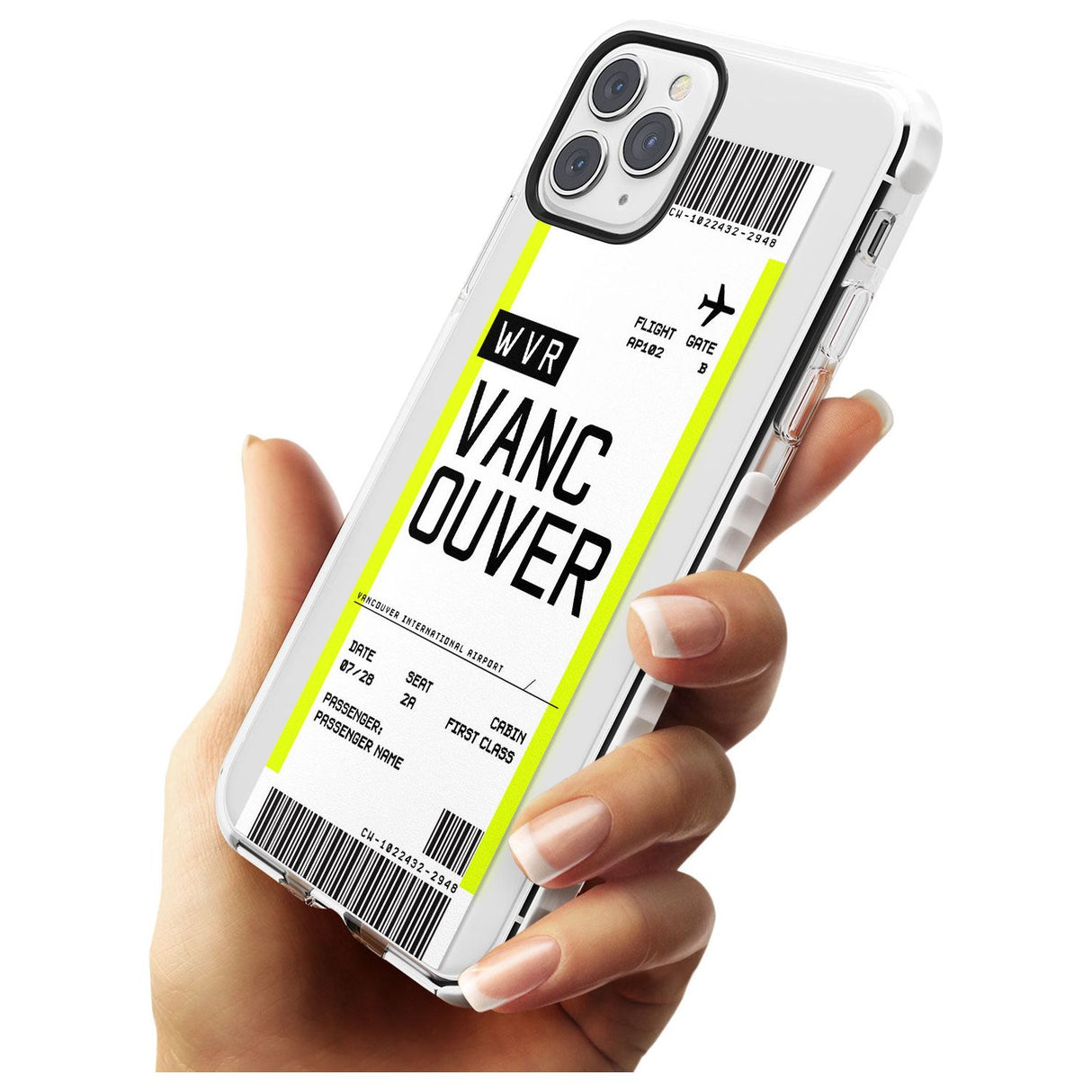 Vancouver Boarding Pass iPhone Case   Custom Phone Case - Case Warehouse