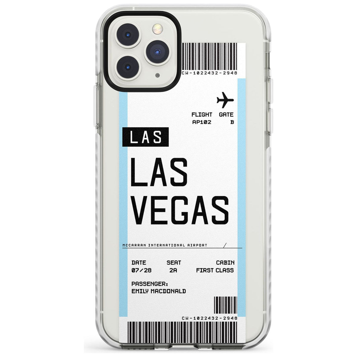 Las Vegas Boarding Pass iPhone Case  Impact Case Custom Phone Case - Case Warehouse